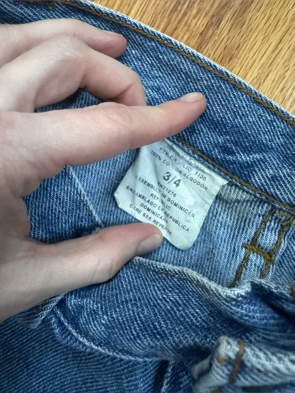 Vintage denim cut off shorts